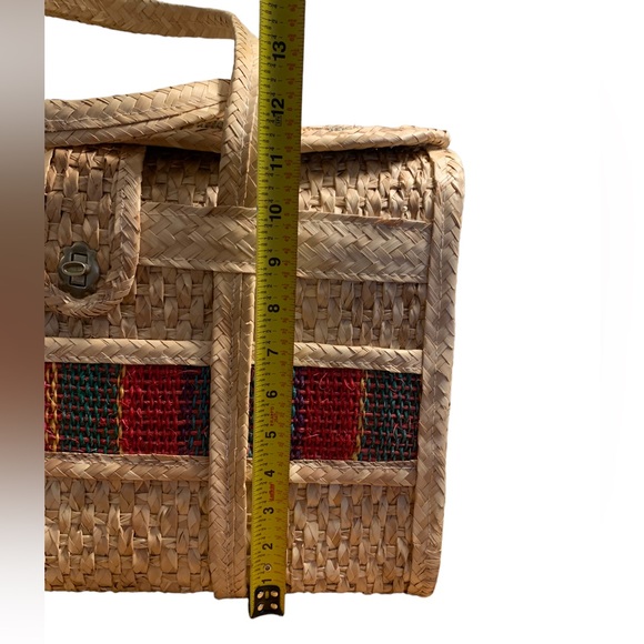 Weekender/Beach Bag 50/60s Vintage MCM Retro Mod Hippie Anthro Purse Top Handle - Picture 8 of 9